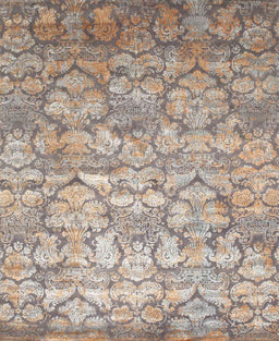 Contemporary Dark Almond Brown Modern Rug, con1239