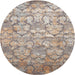 Sideview of Contemporary Dark Almond Brown Modern Rug, con1239