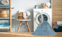 Machine Washable Contemporary Denim Blue Rug in a Washing Machine, wshcon123