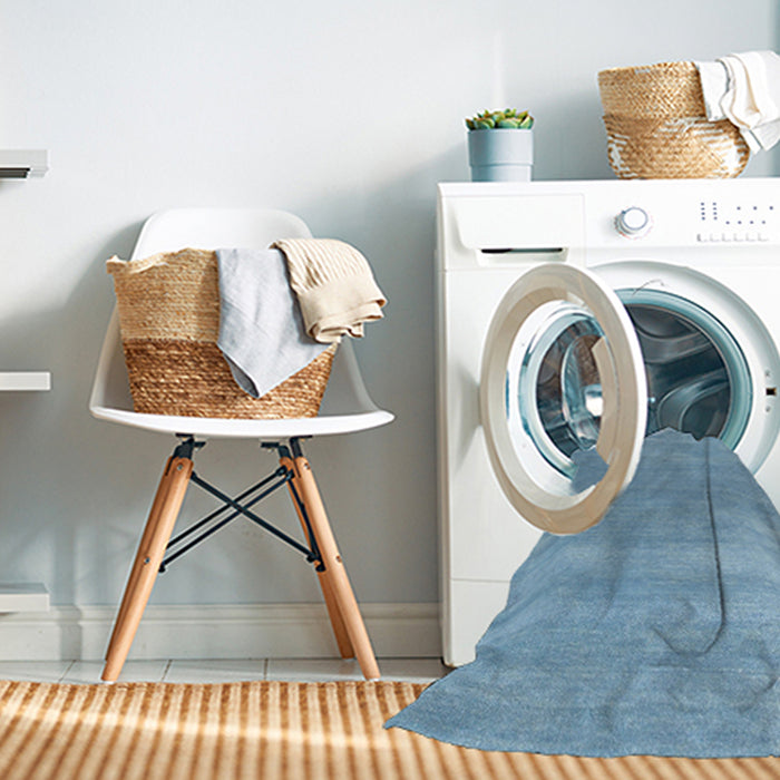 Machine Washable Contemporary Denim Blue Rug in a Washing Machine, wshcon123