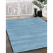 Machine Washable Contemporary Denim Blue Rug in a Family Room, wshcon123