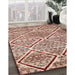 Contemporary Brown Modern Rug in Family Room, con1240