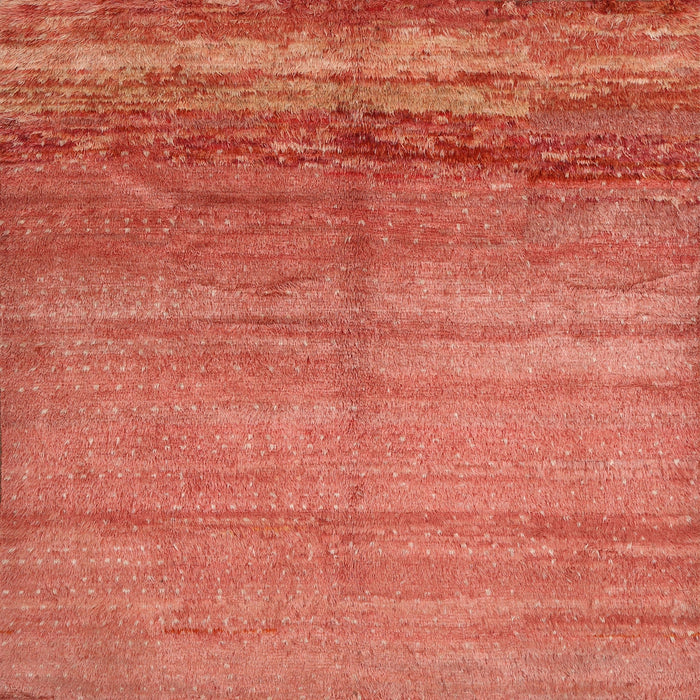Square Contemporary Red Modern Rug, con1241