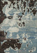 Machine Washable Contemporary Dark Gray Rug, wshcon1243