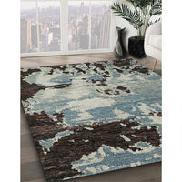 Contemporary Dark Gray Modern Rug, con1243