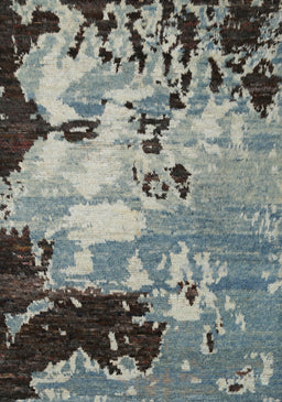 Contemporary Dark Gray Modern Rug, con1243