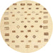 Sideview of Contemporary Sun Yellow Modern Rug, con1247