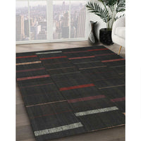 Contemporary Charcoal Black Modern Rug, con1248