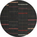 Sideview of Contemporary Charcoal Black Modern Rug, con1248