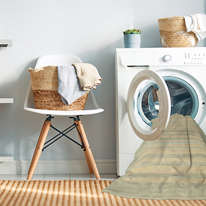 Machine Washable Contemporary Brown Gold Rug in a Washing Machine, wshcon1249