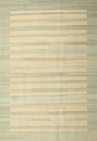 Machine Washable Contemporary Brown Gold Rug, wshcon1249