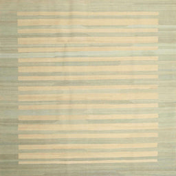 Square Contemporary Brown Gold Modern Rug, con1249