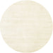 Sideview of Contemporary Lemon Beige Solid Rug, con124