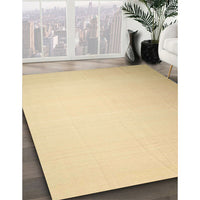 Contemporary Brown Gold Solid Rug, con1251