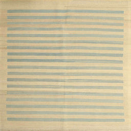 Square Contemporary Brown Gold Modern Rug, con1253