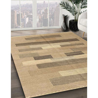 Contemporary Sand Brown Modern Rug, con1255