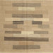 Square Contemporary Sand Brown Modern Rug, con1255