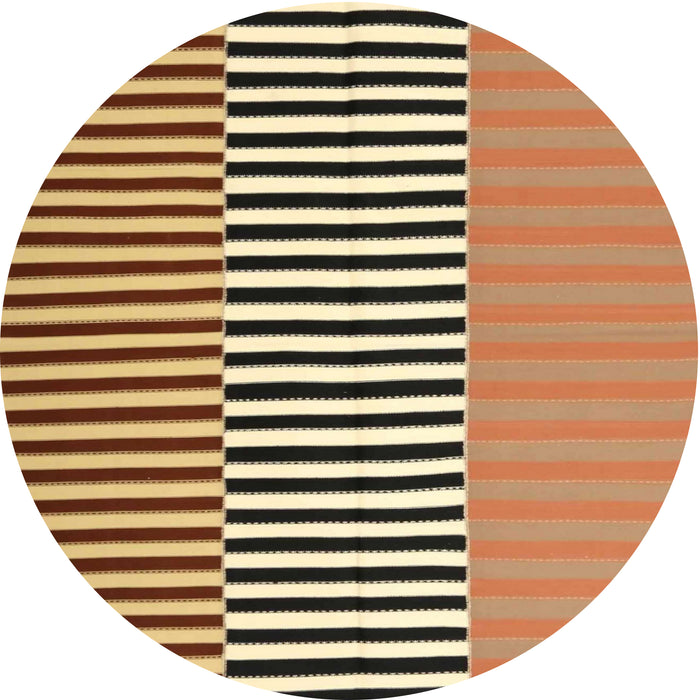 Square Machine Washable Contemporary Saddle Brown Rug, wshcon1258