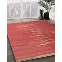 Contemporary Ruby Red Oriental Rug, con1262