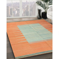 Contemporary Neon Orange Modern Rug, con1263