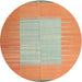 Sideview of Contemporary Neon Orange Modern Rug, con1263