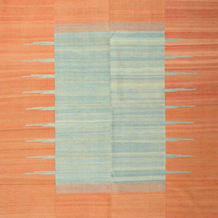 Machine Washable Contemporary Neon Orange Rug, wshcon1263