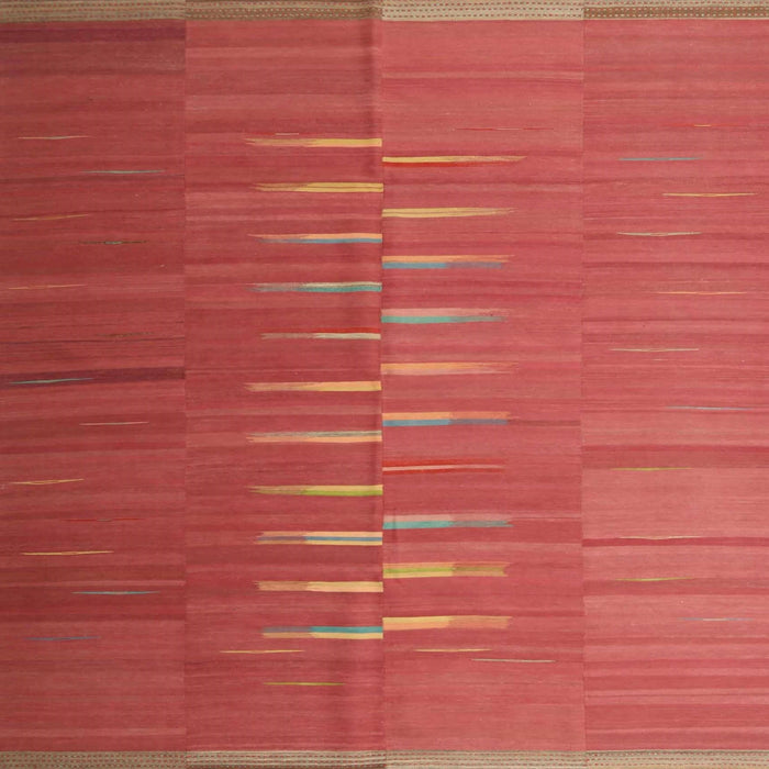 Sideview of Machine Washable Contemporary Ruby Red Rug, wshcon1264