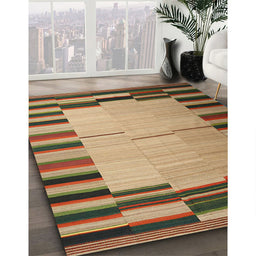 Machine Washable Contemporary Saddle Brown Rug in a Family Room, wshcon1265