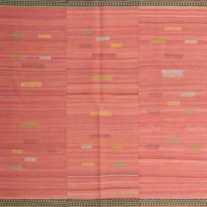 Sideview of Machine Washable Contemporary Orange Rug, wshcon1267