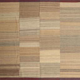Sideview of Machine Washable Contemporary Sand Brown Rug, wshcon1268