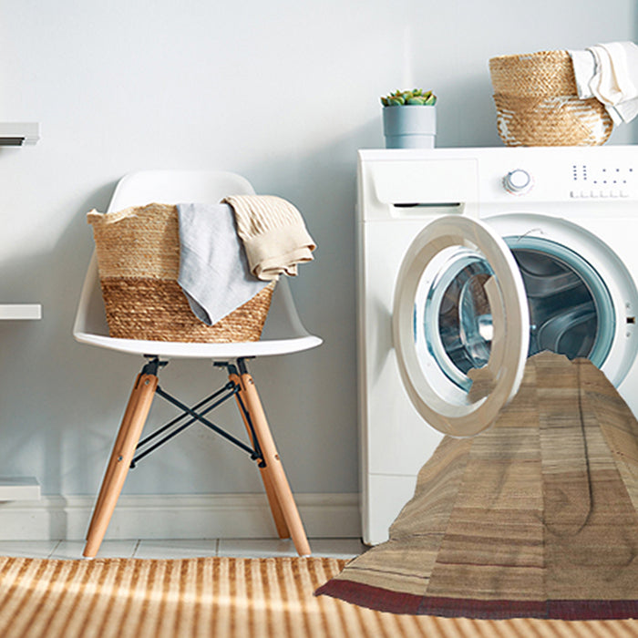 Machine Washable Contemporary Sand Brown Rug in a Washing Machine, wshcon1268