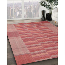 Machine Washable Contemporary Red Rug in a Family Room, wshcon1269