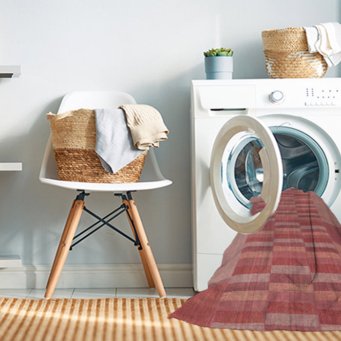 Machine Washable Contemporary Red Rug in a Washing Machine, wshcon1269