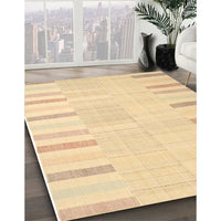 Contemporary Brown Gold Modern Rug, con1270