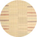 Sideview of Contemporary Brown Gold Modern Rug, con1270