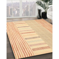 Contemporary Brown Gold Modern Rug, con1271