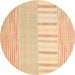 Sideview of Contemporary Brown Gold Modern Rug, con1271