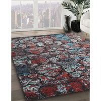 Contemporary Dark Brown Modern Rug, con1273