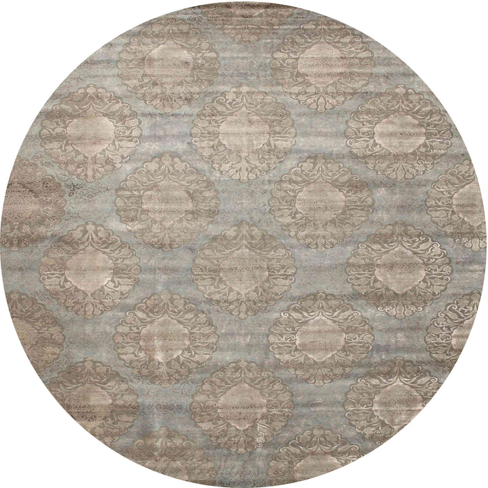 Square Machine Washable Contemporary Light French Beige Brown Rug, wshcon1274