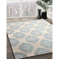 Contemporary White Gold Modern Rug, con1275