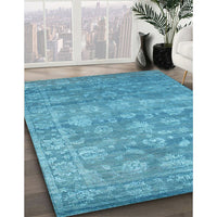 Contemporary Blue Ivy Blue Persian Rug, con1276