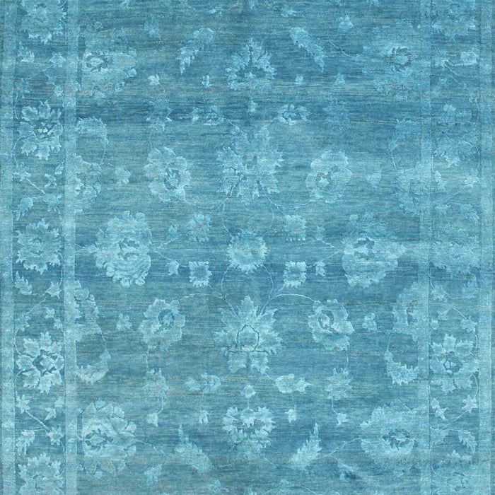 Machine Washable Contemporary Blue Ivy Blue Rug, wshcon1276