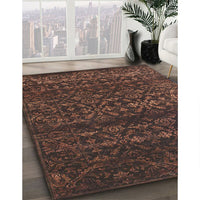 Contemporary Chestnut Brown Modern Rug, con1277