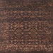 Square Contemporary Chestnut Brown Modern Rug, con1277