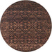 Sideview of Contemporary Chestnut Brown Modern Rug, con1277