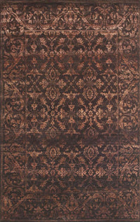 Machine Washable Contemporary Chestnut Brown Rug, wshcon1277