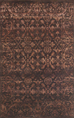 Contemporary Chestnut Brown Modern Rug, con1277