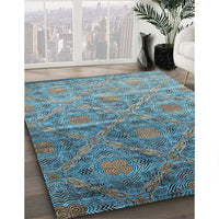 Contemporary Deep Turquoise Green Modern Rug, con1278