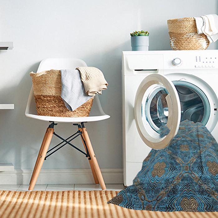 Machine Washable Contemporary Deep Turquoise Green Rug in a Washing Machine, wshcon1278