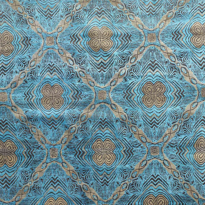 Contemporary Deep Turquoise Green Modern Rug, con1278